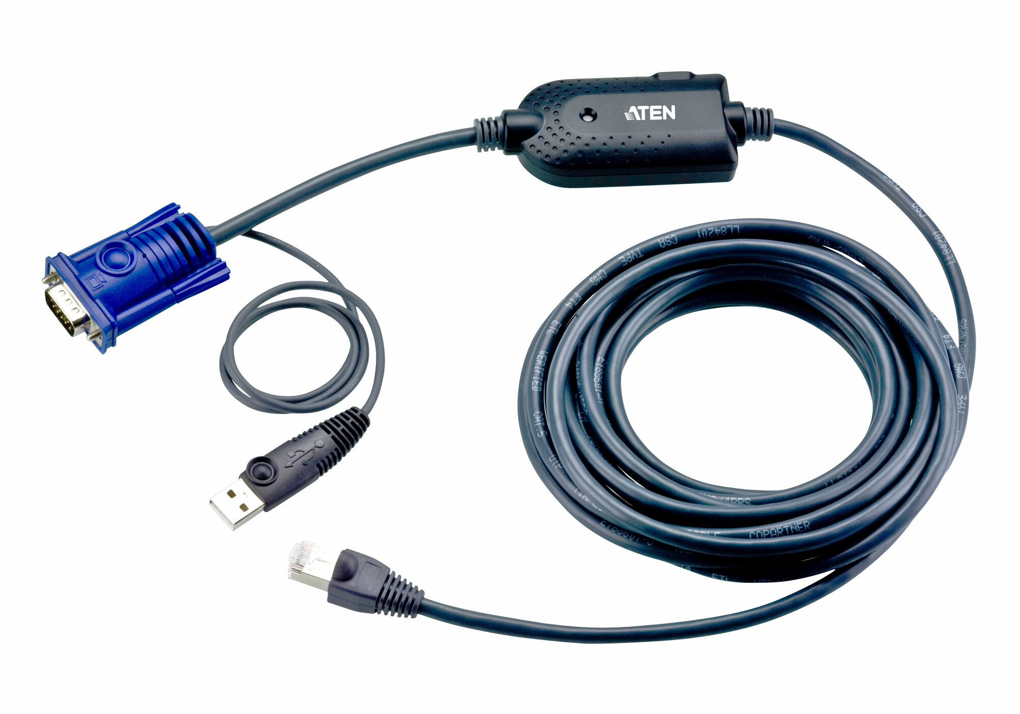 Модуль удлинителя, SVGA+KBD+MOUSE USB, 4.5 метр, для подкл. комп. к перекл. KH15xxA/KH15xxAi/KL15xxA/KH25xxA, макс. разреш. 1600х1200, RJ45+HD-DB15+USB A-тип, Female+2xMale, без Б. П, (DDC2B) ATEN KA7970