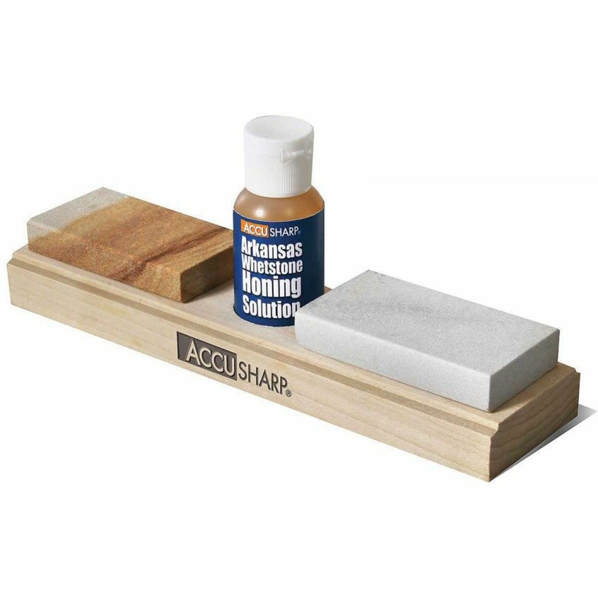 Набор для заточки ножей с маслом AccuSharp Whetstone Combo Kit