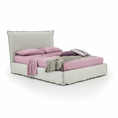 Двуспальная кровать 140х200, с мягким изголовьем, SITDOWN, 