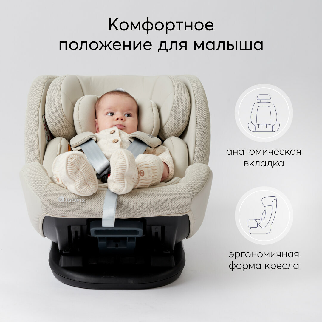 Автокресло детское от 0 до 12 лет Orex Happy Baby группа 0+/1/2/3 (до 36 кг), крепление Isofix, Top Tether, KD06, темно-синий