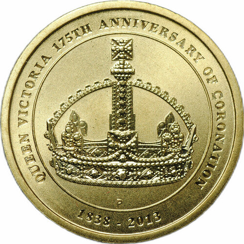 Монета 1 доллар 2013 175 лет коронации Королевы Виктории Австралия клуб нумизмат монета доллар тувалу 2013 года серебро 60 лет коронации королевы елизаветы ii