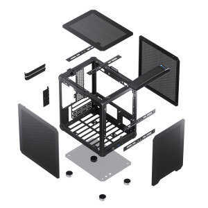 Корпус mATX JONSBO черный, без БП, USB Type-C, USB 3.0, audio - фото №12