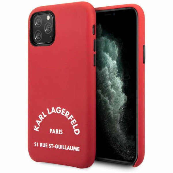 Чехол Karl Lagerfeld PU Leather Rue Saint Guillaume Hard для iPhone 11 Pro, цвет Красный (KLHCN58NYRE)