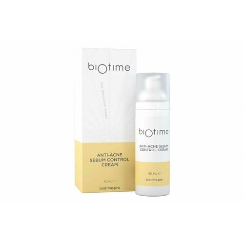 Себорегулирующий крем Анти-Акне BIOTIME ANTI-ACNE SEBUM CONTROL CREAM, 50мл biotime крем anti acne sebum control cream себорегулирующий анти акне 50 мл