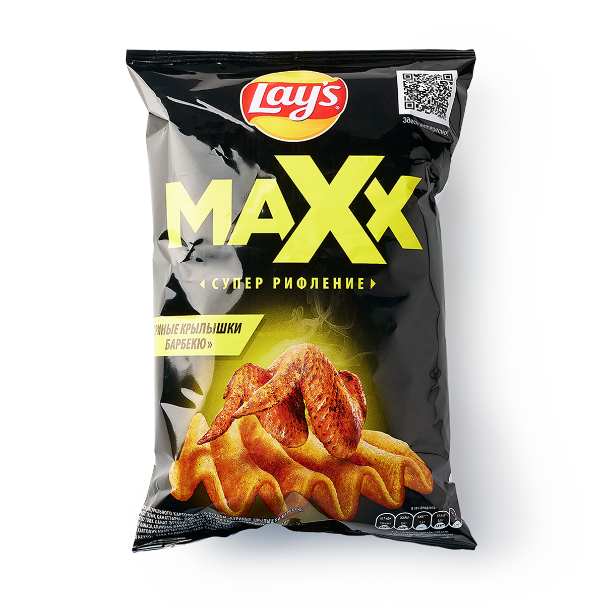 Чипсы картофельные Lay's Max Куриные Крылышки Барбекю, 110 г - фото №1