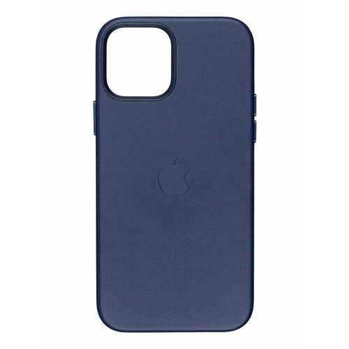 Кожаный чехол Leather Case для iPhone 12 Pro Max с MagSafe, Midnight Blue кожаный чехол leather case для iphone 13 pro max с magsafe golden brown