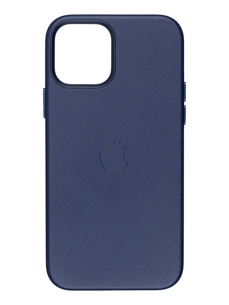 Кожаный чехол Leather Case для iPhone 12 Pro Max с MagSafe, Midnight Blue