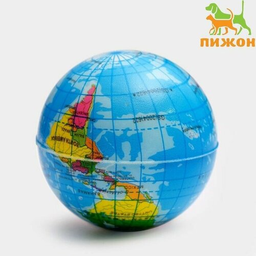 Мячик зефирный Карта мира, 6,3 см, микс цветов, 2 шт.