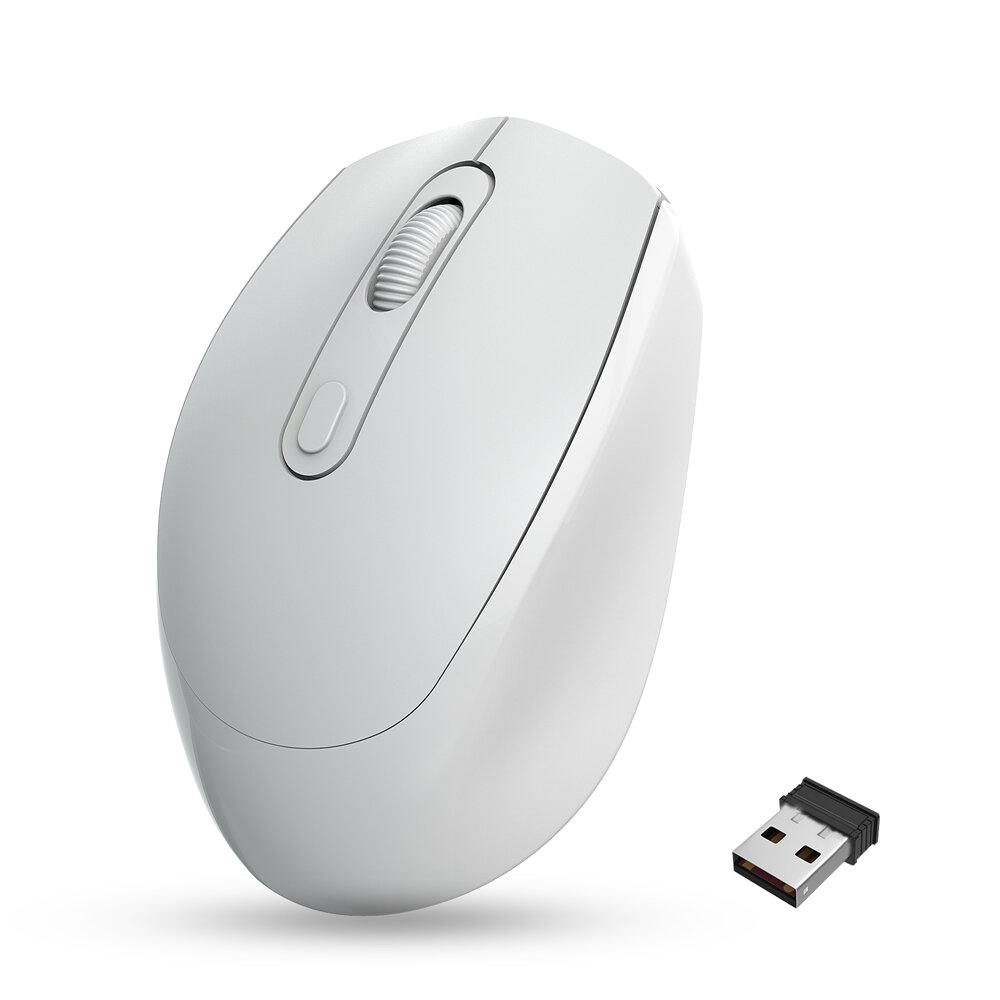 Беспроводная мышь для компьютера, ноутбука, пк и макбука / Компактная компьютерная мышь / Ультратонкий дизайн / Бесшумные клавиши / Встроенный аккумулятор / Bluetooth / White