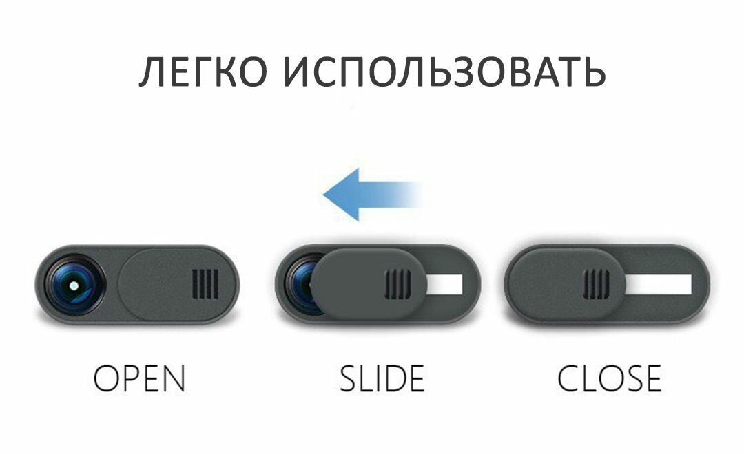 Универсальная защитная крышка-шторка, для веб-камеры (ПК, ноутбук, планшет, Tesla, Model 3 Y). — фото 1