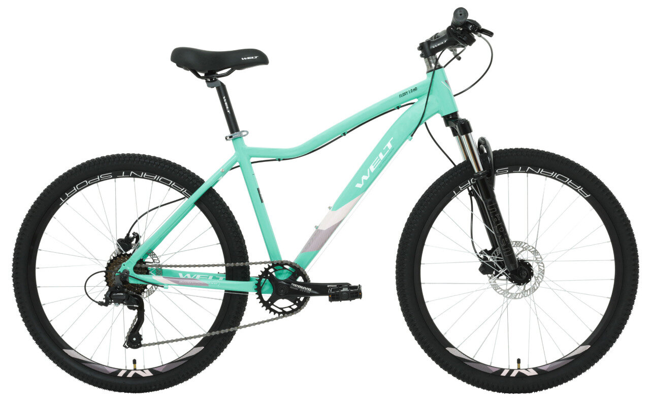 Женский велосипед Welt Floxy 1.0 HD 27 (2024) 17" Бирюзово-серый (150-165 см)