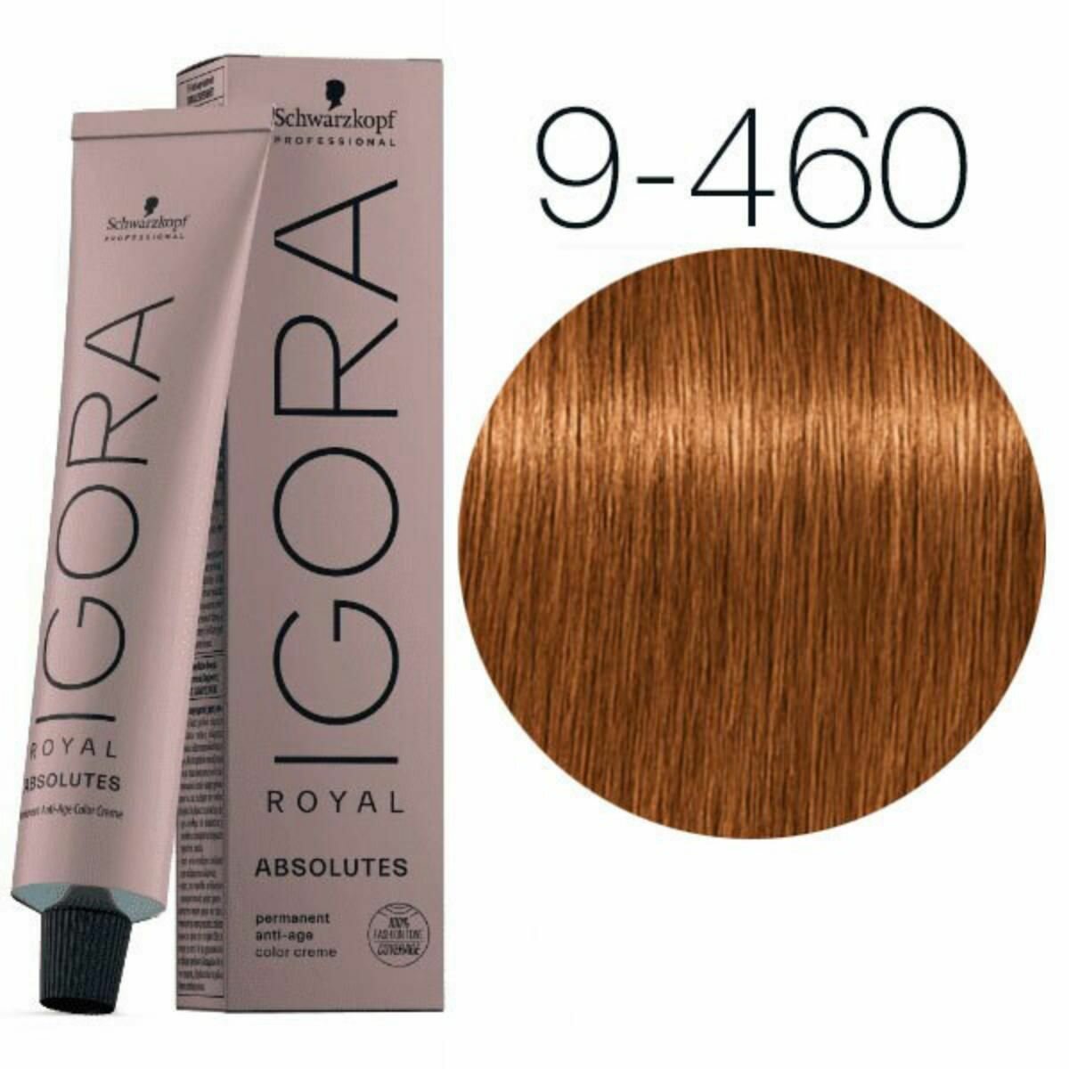 Schwarzkopf IGORA ROYAL Absolute 9-460 Блондин бежевый шоколадный натуральный Стойкая крем-краска для седых волос 60 мл
