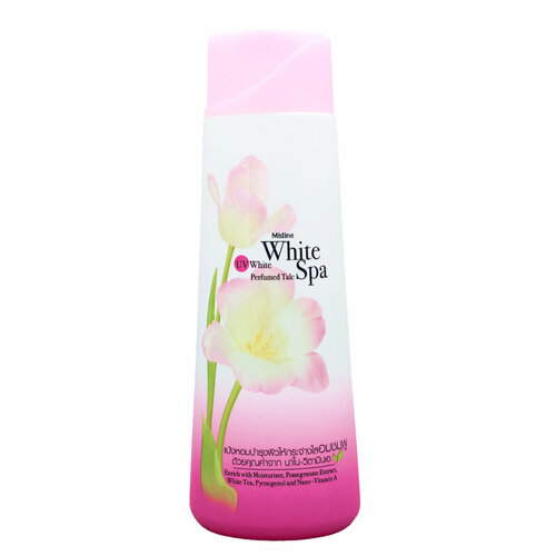 Mistine Парфюмированный тальк для тела / White Spa UV White Perfumed Talc Powder, 200 г