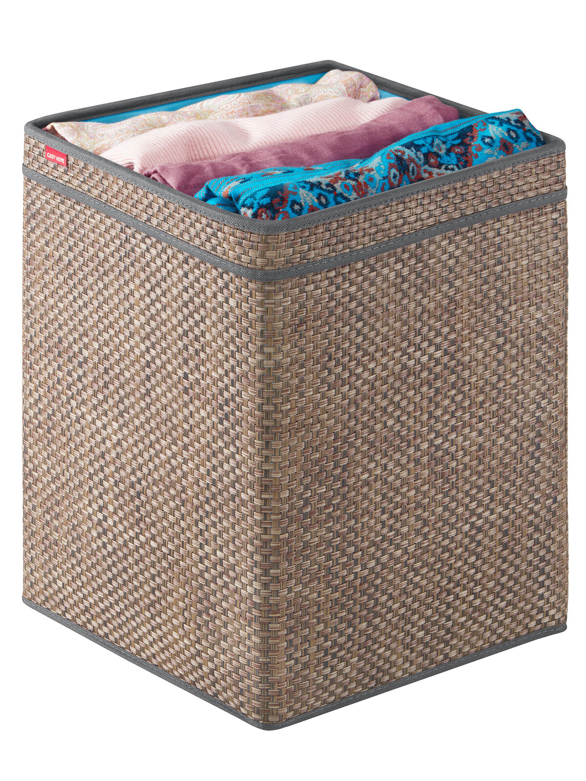 Корзина для хранения с ручками CASY HOME 32х32х41см синий ВА-051