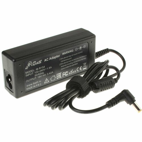 Блок питания iBatt iB-A1-R154 19V 3,42A, 65W, разъём 5.5*1.7 mm