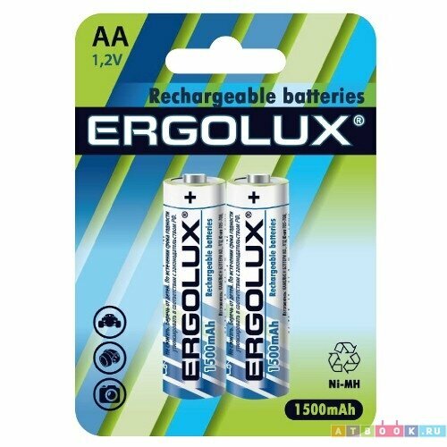 Eneloop AA-1500mAh Ni-Mh BL-2 (12975) Аккумулятор 12975 аккумулятор ni mh 1500 ма·ч 1 2 в космос r6nimh 1500mah в упаковке 2 шт