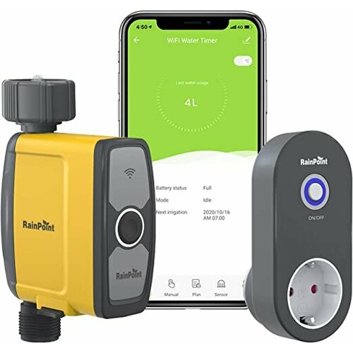Умный таймер полива RainPoint Smart WiFi Sprinkler Timer With WiFi Hub Socket EU TTV103WRFTWG004FRF 15940₽