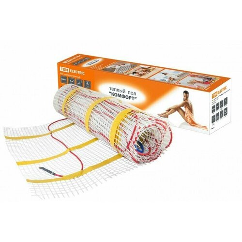 Теплый пол Мат нагревательный двухжильный 8 кв м 1200 Вт Комфорт 9090₽