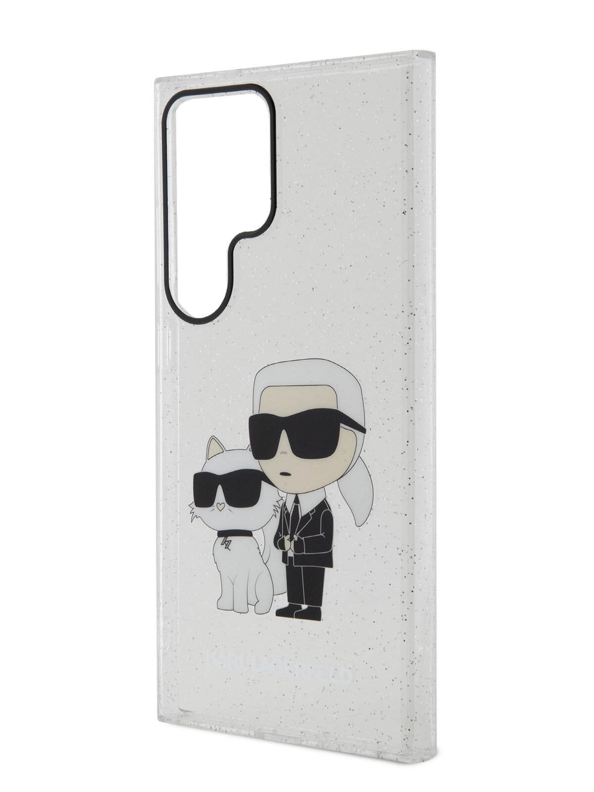 Lagerfeld для Galaxy S24 Ultra чехол PC/TPU NFT Karl & Choupette Hard Glitter Transparent