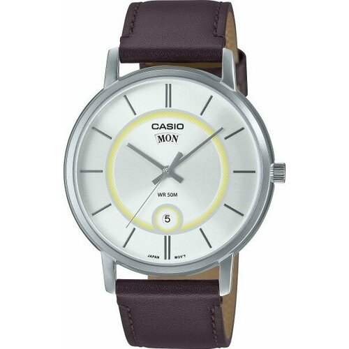 casio men s enticer analog watch mtp 1381d 7a 47 mm silver Наручные часы CASIO, серебряный