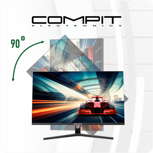 Комплект Монитор COMPIT !4K! 27" IPS с дополнительной вращающейся подставкой HA2705 Series I 3840х2160 4К 60Гц type c, led индикация, rotate stand черный, черный матовый