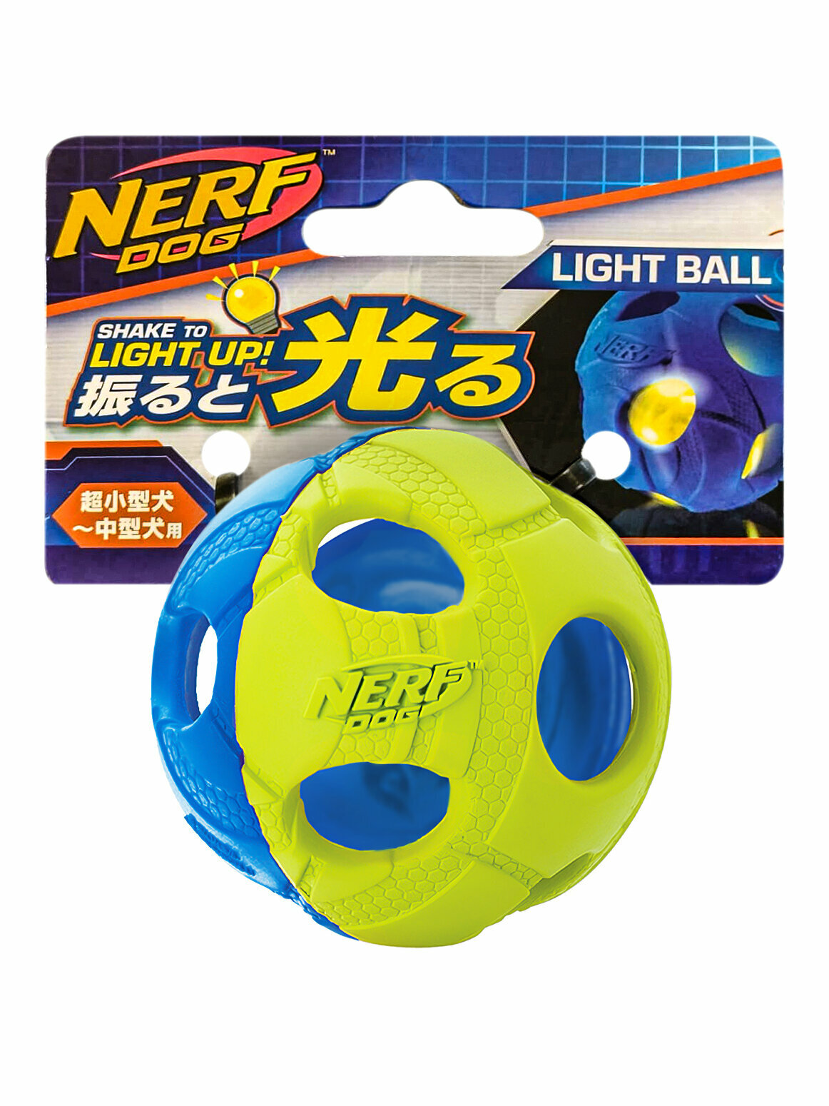 Игрушка для собак / Мяч светящийся Д6,4 см Nerf Dog