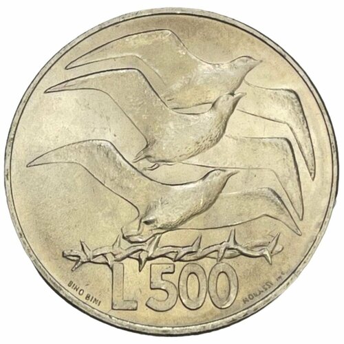 Сан-Марино 500 лир 1975 г. (Животные - Чайки) (Лот №2) сан марино 500 лир 1975 г животные чайки