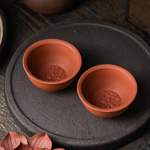 Пиала «Сяо Донг», исинская глина, 40 мл. 2 штуки