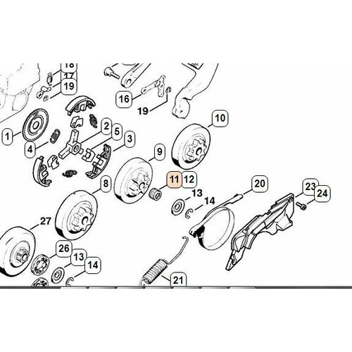 Подшипник игольчатый чашки сцепления Stihl MS 170/291/390 (10x13x10) 95129332260