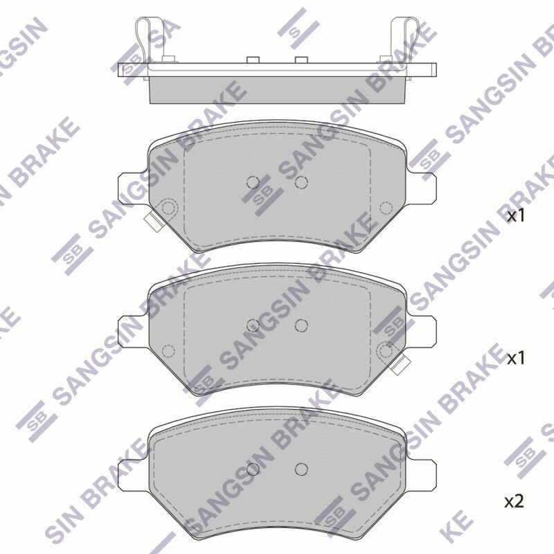 Колодки тормозные передние SANGSIN BRAKE SP2134 CHERY Tiggo II