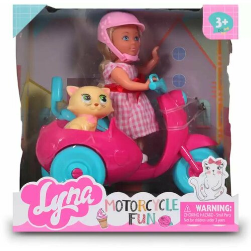 Кукла 4608 с мотоциклом и животным