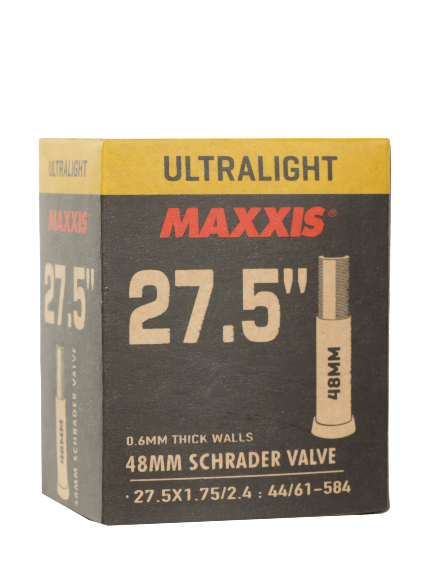 Велокамера Maxxis Ultralight 27.5X1.75/2.4 44/61-584 0.6mm Автониппель 48 мм