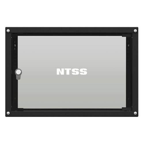 фото Шкаф коммутационный NTSS LIME (NTSS-WL6U5535GS-BL) настенный 6U 550x350мм пер. дв. стекл несъемн. бок. п