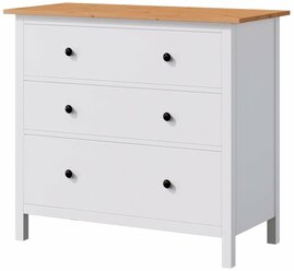 Комод Хемнэс Hemnes/ Кымор, 108х96х50см, 3 ящика, белый/светло-коричневый