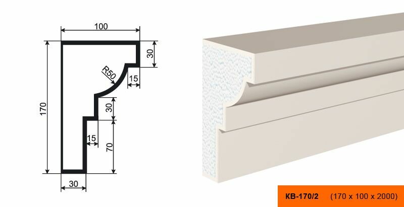 Lepninaplast КВ-170/2 фасадный карниз из пенополистирола