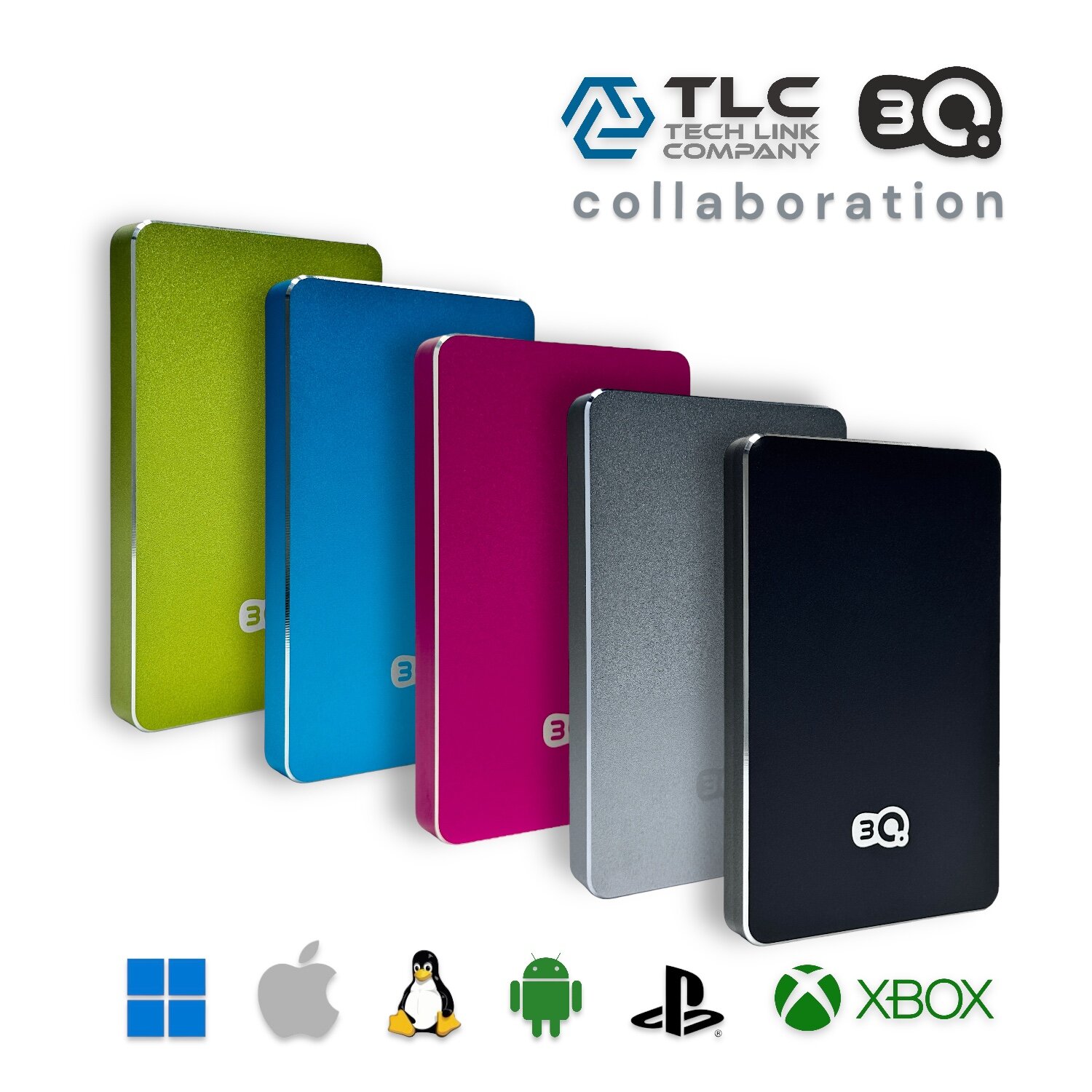 Внешний жесткий диск TLC Metallic 500 Гб HDD 2,5" накопитель USB 3.0, Черный