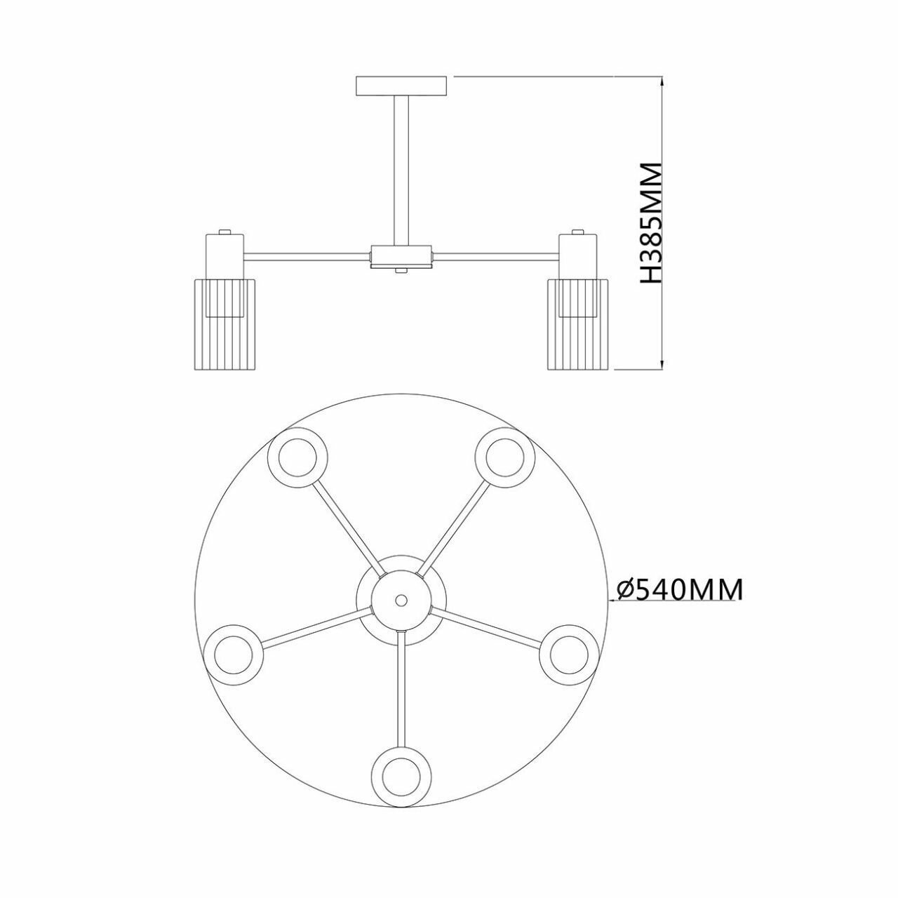 Светильник на штанге Escada 2120/5P E14*40W Gold