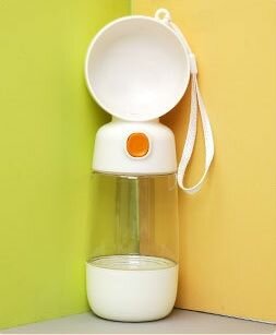 Дорожные Поилки Для Животных Xiaomi Прогулочная поилка 2в1 Дорожный поильник 400мл. с миской для корма 182 мл. зеленая