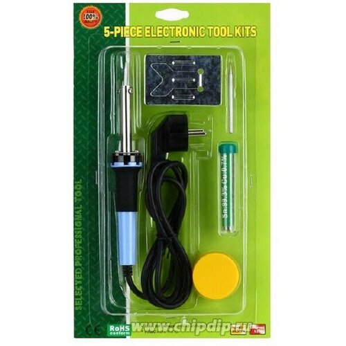 ZD-920A Набор для пайки паяльник 30Вт держатель припой канифоль 2976₽