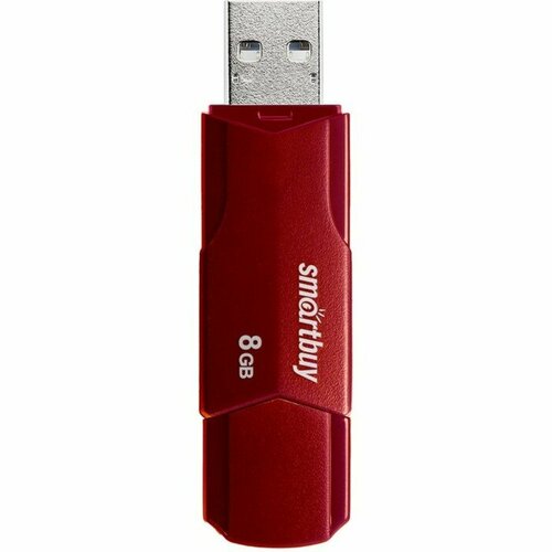 Флешка Smartbuy 8GBCLU-BG 8 Гб USB20 чт до 25 Мбс зап до 15 Мбс темно-красная 591₽