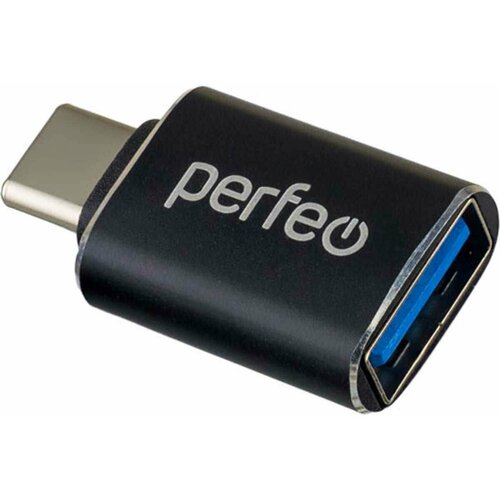 Адаптер Perfeo USB на Type-C c OTG, 3.0 чёрный 30014902 адаптер автомобильный fast wkn 202 3 4a 2 разъема usb цвет серый 1 шт