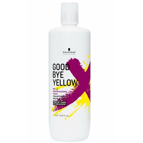Schwarzkopf Professional Шампунь для волос нейтрализующий бессульфатный Goodbye Yellow 1000мл schwarzkopf goodbye orange нейтрализующий шампунь 1000 мл