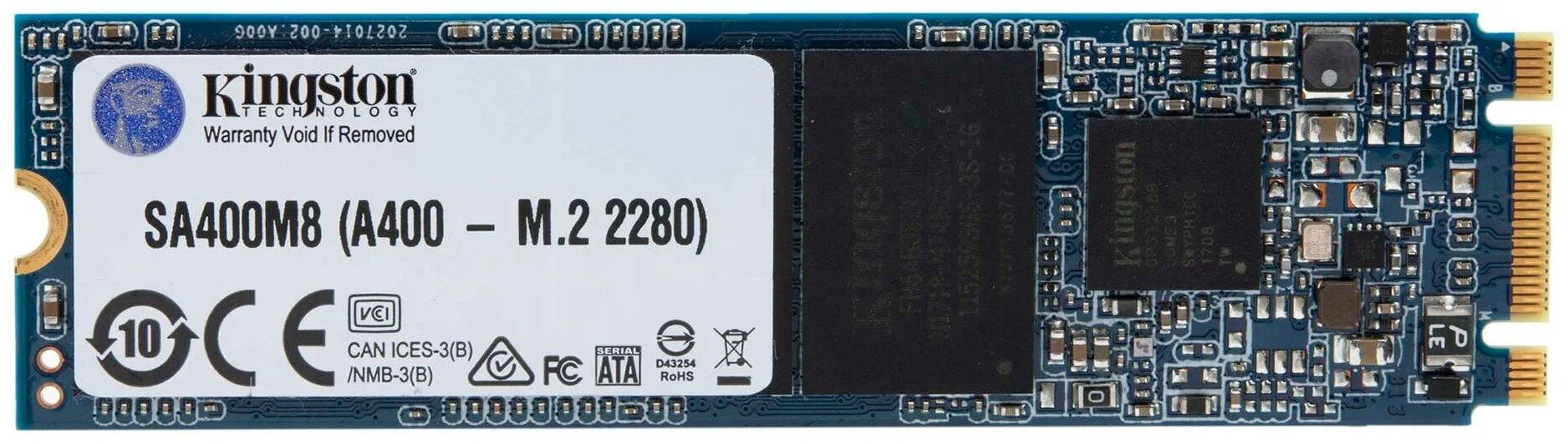 SSD диск SATA / Kingston A400 120GB mSata / 500/480Mbs / SA400M8/120G
