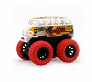 Машинка Funky Toys Die-cast Автобус, инерционная, на полном приводе, с красными колесами, 14.5 см FT8484-6