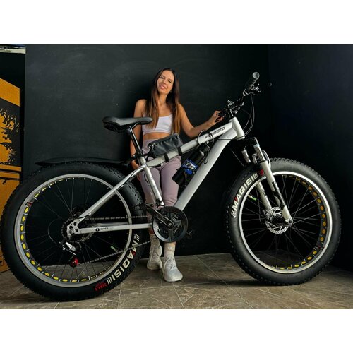 Велосипед Фэтбайк SPR Richiesto 26 Горный Спортивный Взрослый Подростковый серебро 27200₽