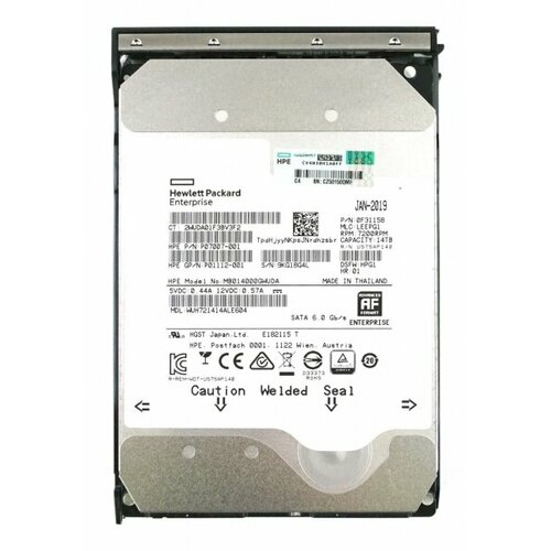 Жесткий диск HPE MB014000GWUDA 14Tb 7200 SATAIII 3,5 HDD