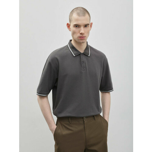хлопковая мужская футболка с коротким рукавом белый xl Футболка FINN FLARE BAS-20034.SE, размер XL(182-108-43), серый