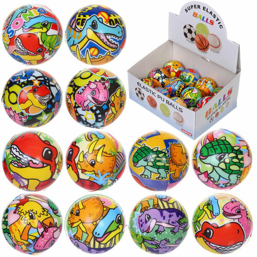 Мяч 63 см Юрский период антистресс попрыгун микс стикер на шоу-бокс 379₽