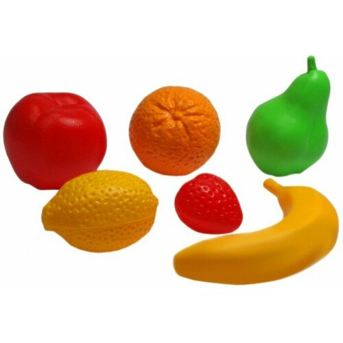 ролевые игры нордпласт набор фрукты овощи 13 предметов Набор игровых продуктов Нордпласт Фрукты, 6 предметов, в сетке