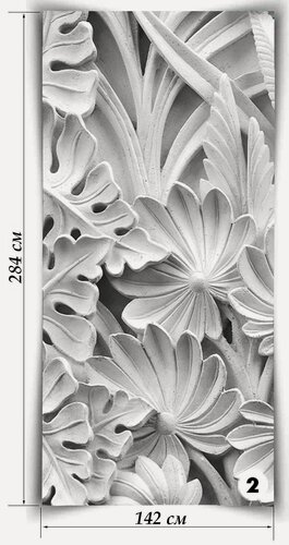 Изображение товара Мраморные обои Гипсовые листы (белые), лист 142х284 см, 4,033 кв. м, толщина 2 мм, подходит для наружной и внутренней отделки, экологичный, состоит из натуральной мраморной кроошки